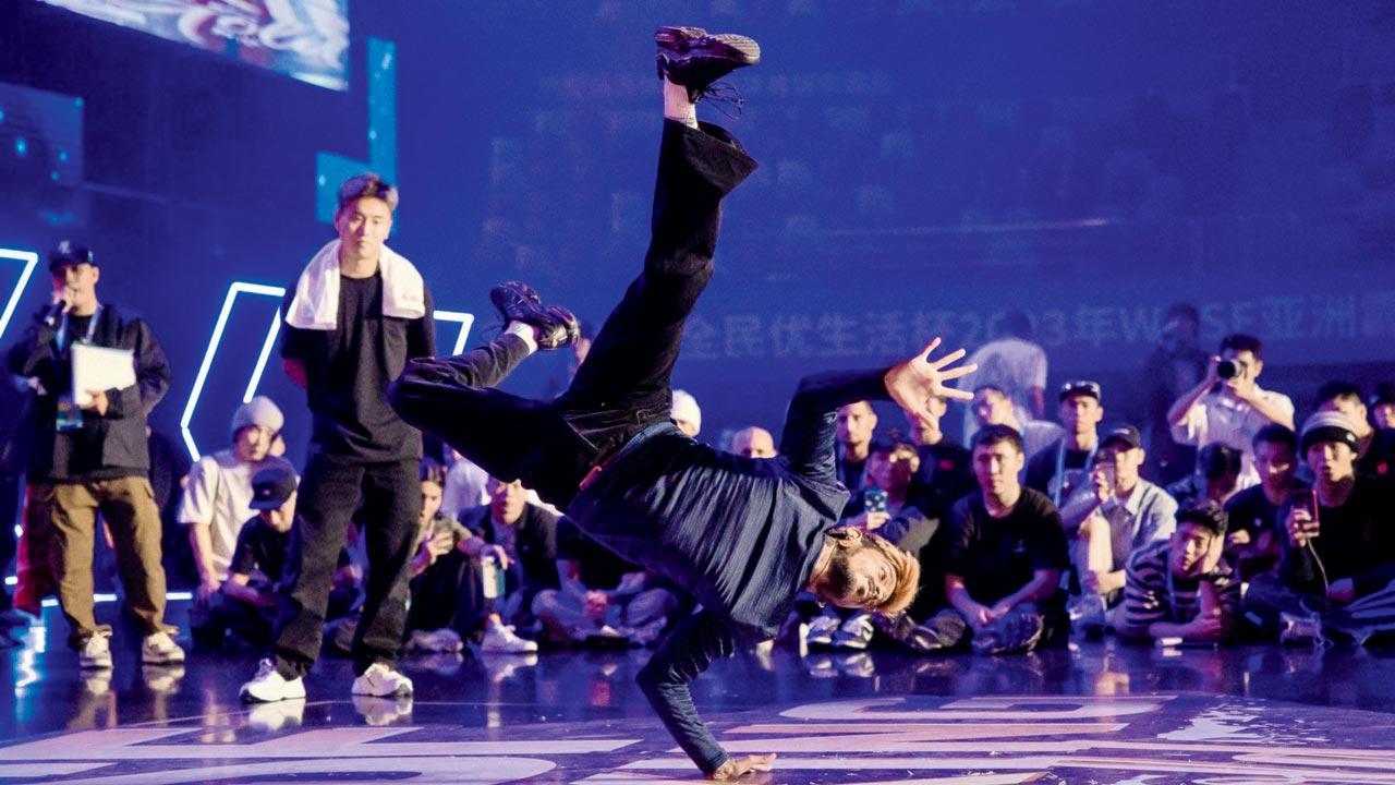 B-boy Tornado performs a power move. Pic Courtesy/@harlos_one