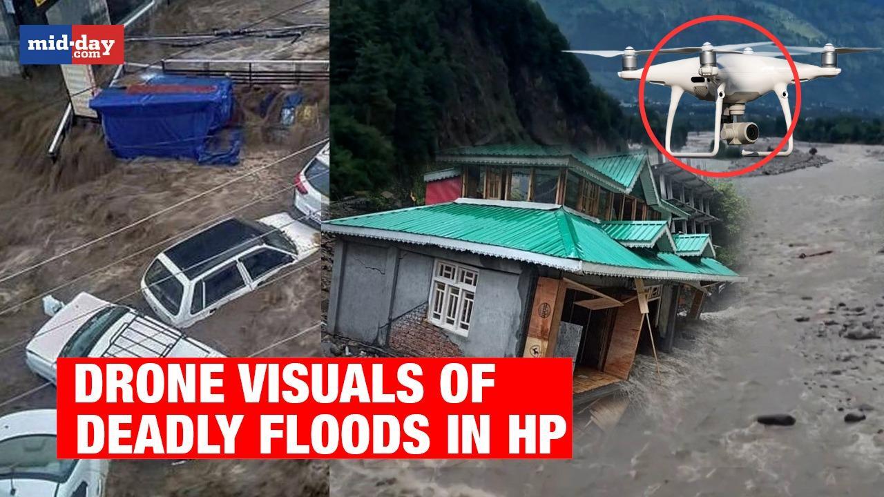 Watch spine chilling visuals of Himachal Pradesh floods