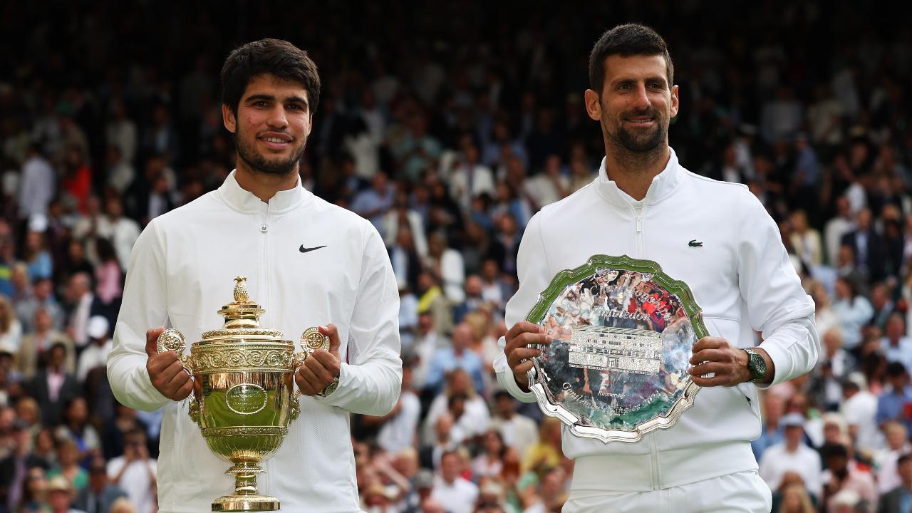 Novak Djokovic and Carlos Alcaraz (Pic: AFP)