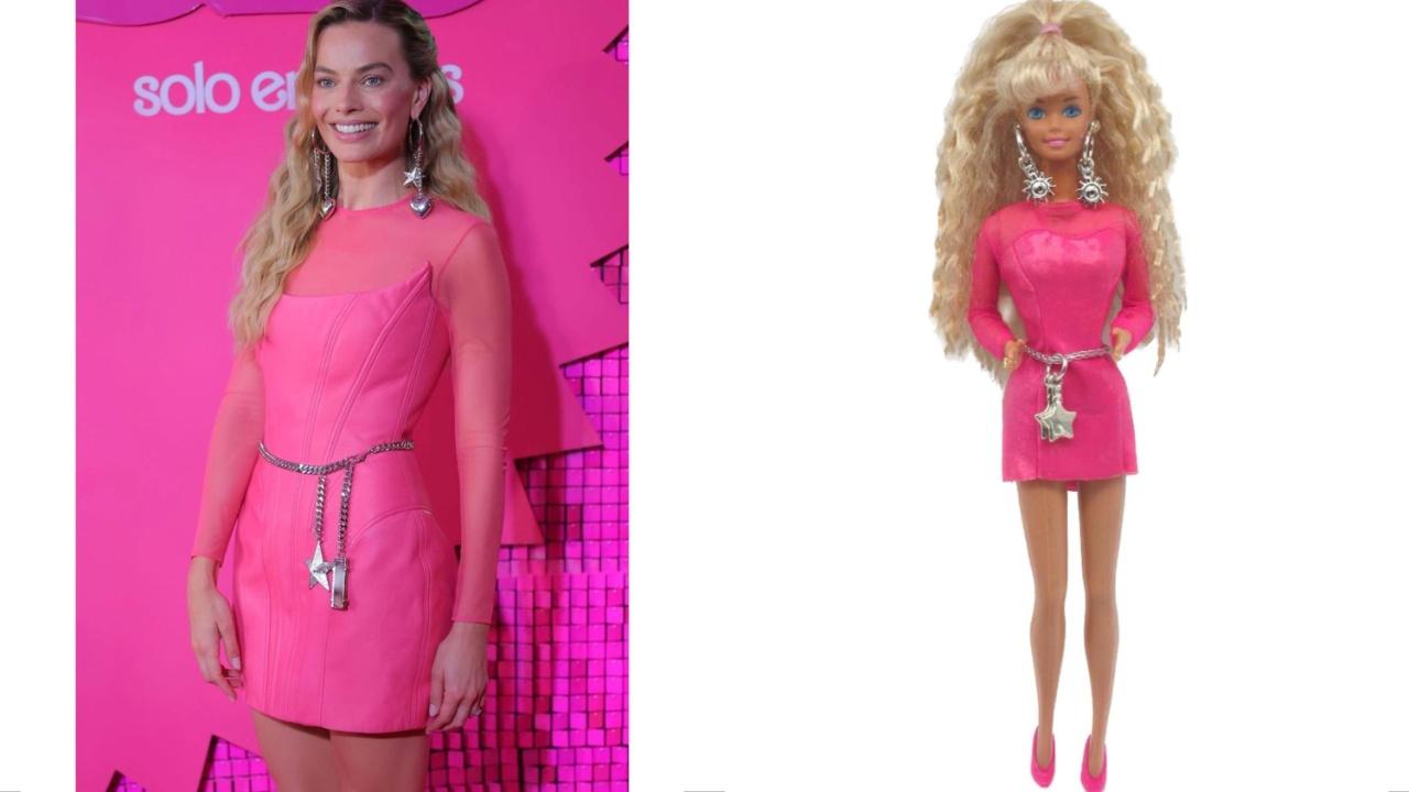 Channeling her inner Barbie at the Mexico Premiere, Robbie garbed the iconic ‘Earring Magic’ Barbie from 1992. The standout feature of this doll was its earring transformation. The doll came with special earrings that could be worn by the doll and the child playing with it