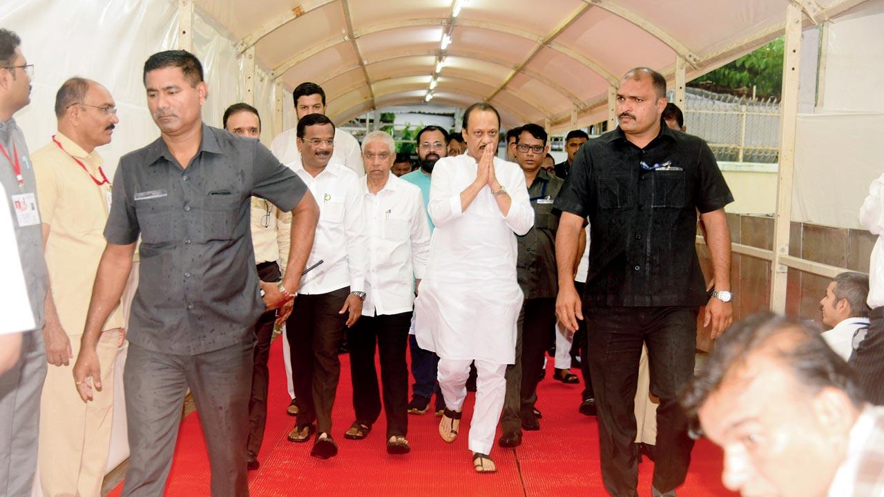 Dy CM Ajit Pawar at the monsoon session of the state assembly on Wednesday. Pic/Atul Kamble