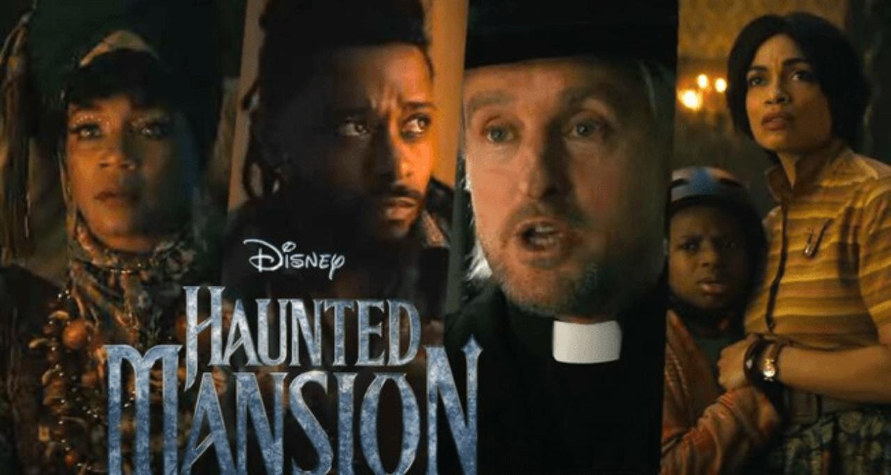 Haunted Mansion- July 28
Starring Jamie Lee Curtis, Owen Wilson, Jared Leto, amongst others, Haunted Mansion teases to be Disney’s biggest multi-starrer yet. The film follows a woman and her son enlist a motley crew of so-called spiritual experts to help rid their home of supernatural squatters