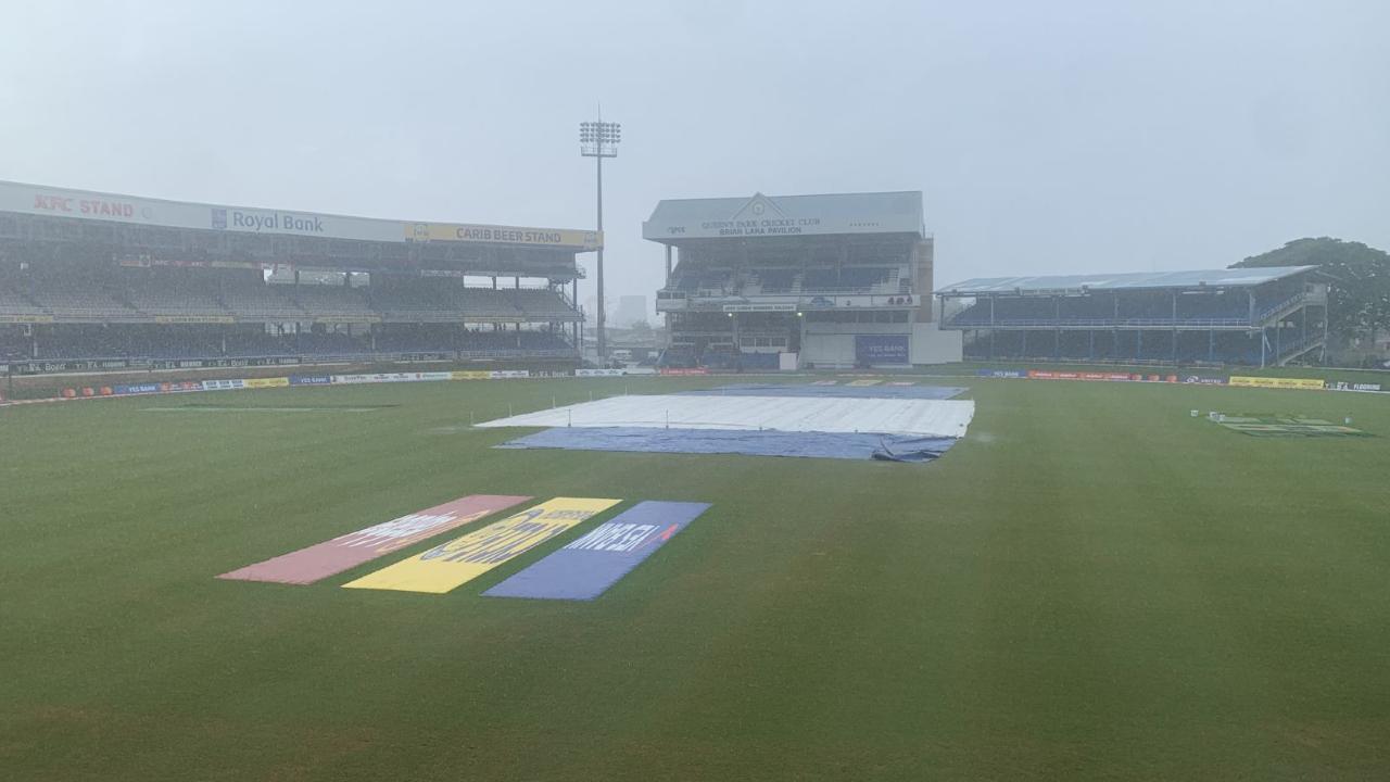 IND vs WI 2nd Test: Rain delays start of play on Day 5