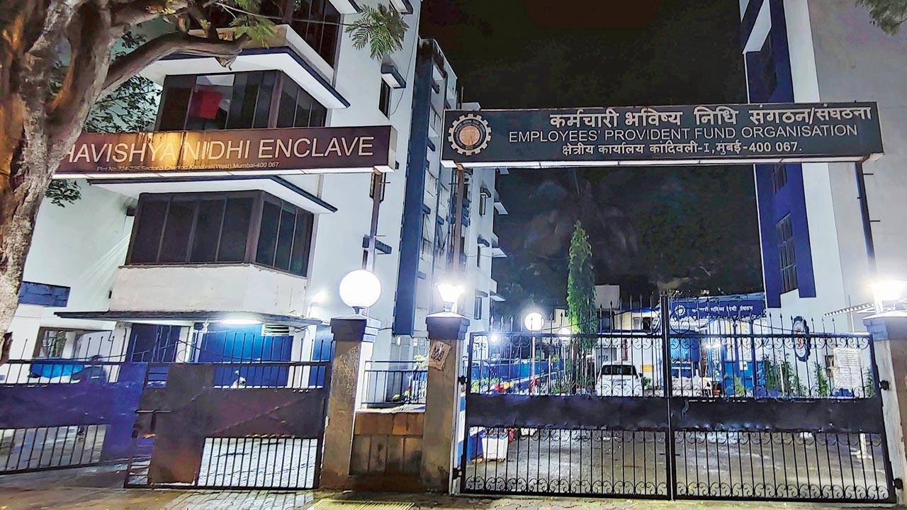 The Employees’ Provident Fund Office office at Kandivli where Bamne worked. File Pic/Nimesh Dave