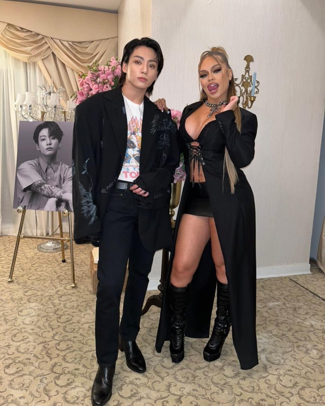 Latto, one of America's hottest rappers, also featured in the song. While she couldn't be there for the live performance, she posted a photo with Jungkook. JK said it was 'amazing' working with Latto and spoke about the musical synergy between them