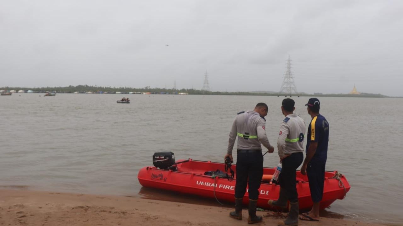 A search operation was underway. Personnel of the Mumbai fire brigade, police, Coast Guard, Navy divers, ward staffers and ambulance were at the spot
 