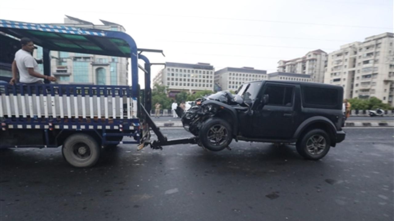 The high-end car that caused the death of nine people on the ISKCON bridge here was moving at 