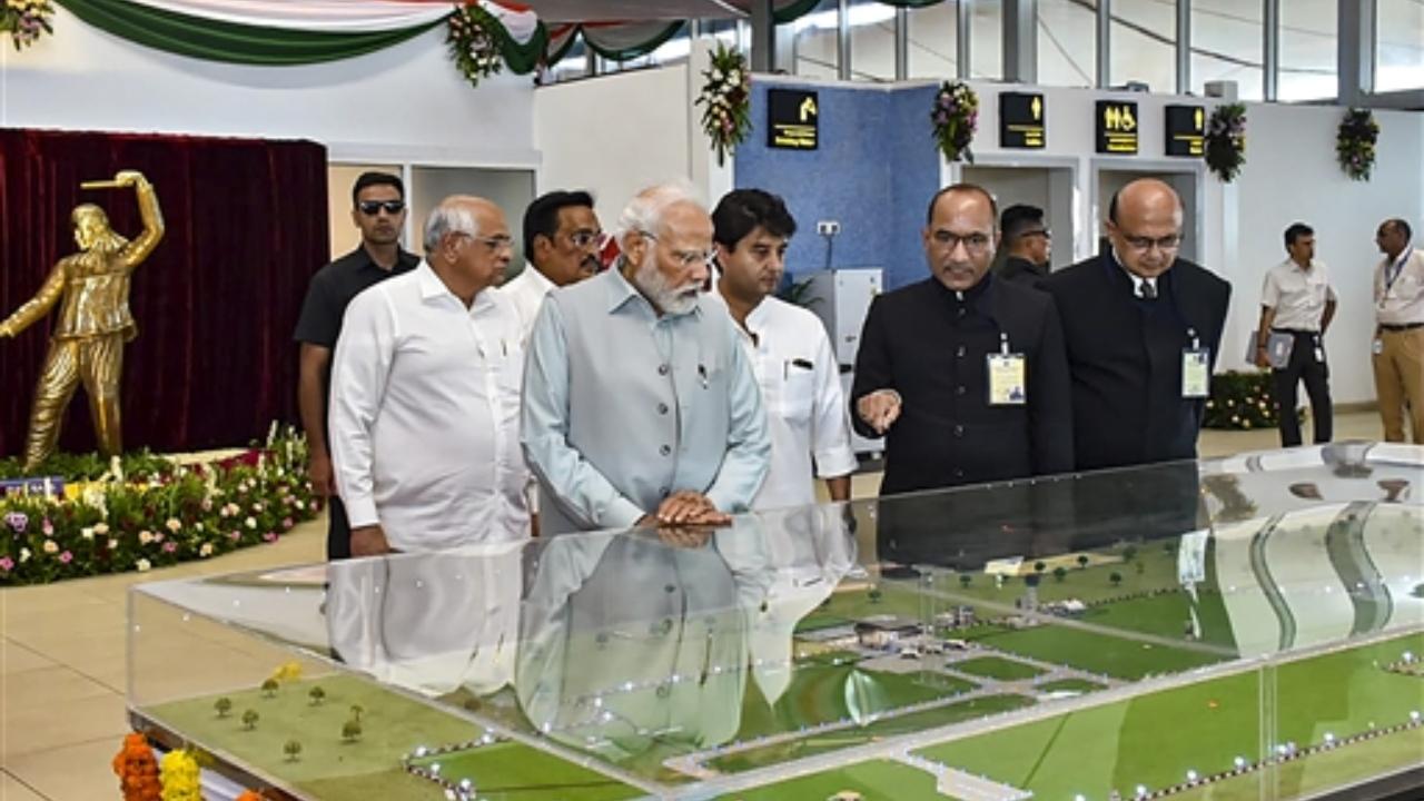 Modi, who is on two-day visit to Gujarat, will also address a gathering at the Race Course ground in Rajkot city
 