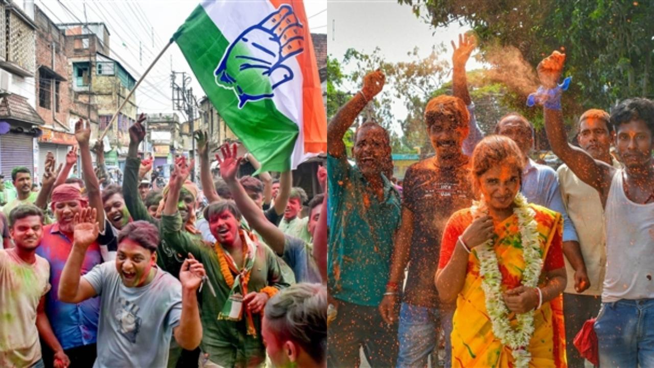 IN PHOTOS: TMC dominates Bengal rural polls by bagging over 12,518 seats