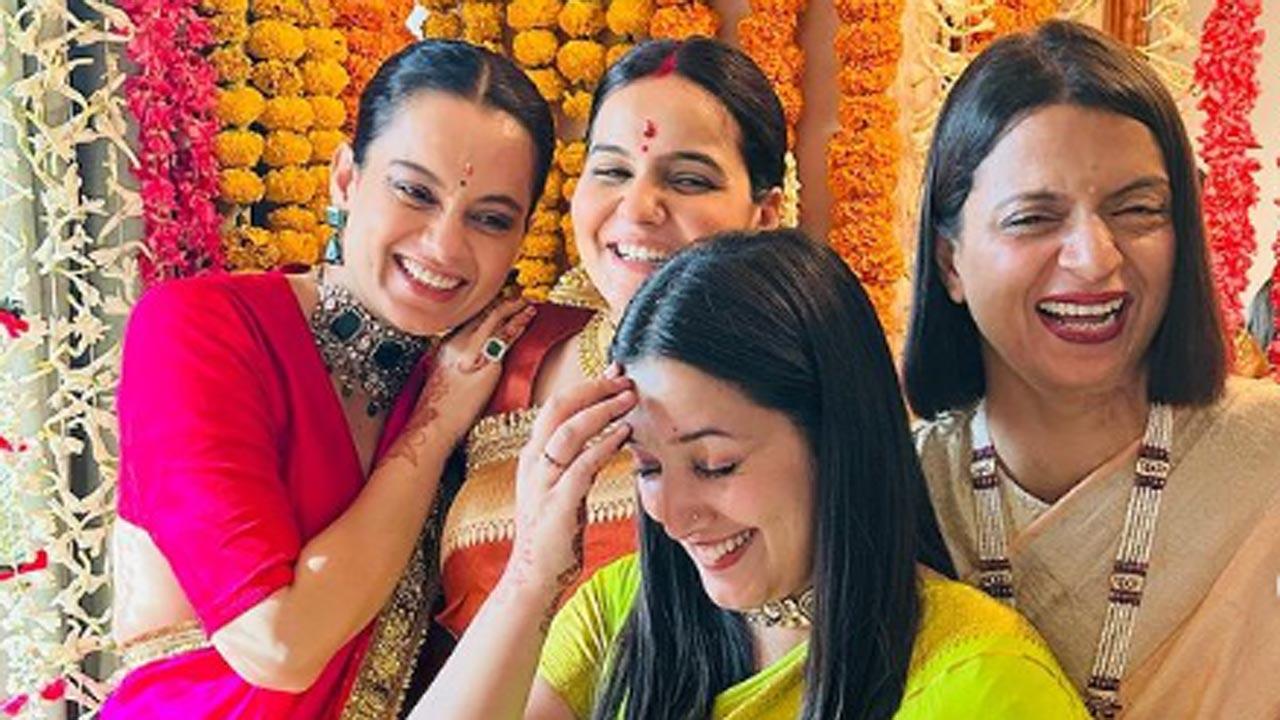 Kangana Ranaut excited to become 'bua', shares pictures from sister-in-law Ritu's Godh Bharai