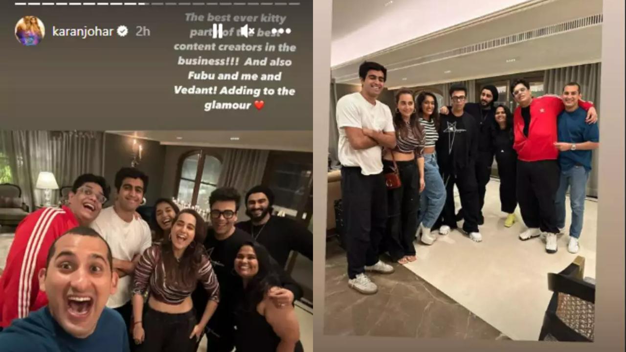 Karan Johar has 'best kitty party' with Kusha Kapila, Arjun Kapoor, Tanmay Bhat