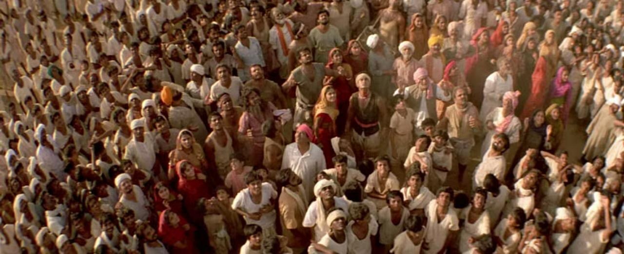 1. Lagaan
With India experiencing heat waves and water cuts in the summer, we know what it is like to experience the first grey clouds break open. After a long, stubborn drought, the onset of rain marks the villagers’ triumph over the British cricket team – and a metaphor for the end of the Raj itself