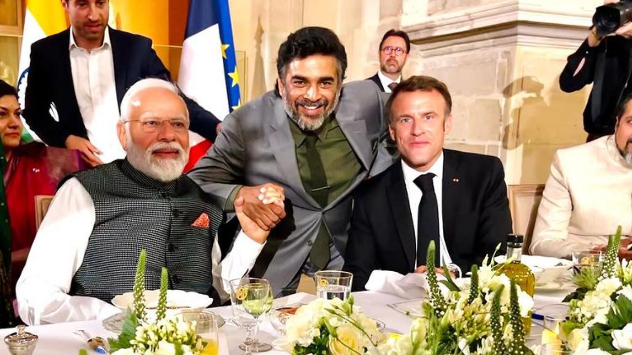 R Madhavan shares pictures from banquet dinner hosted by French President in PM Modi’s honour