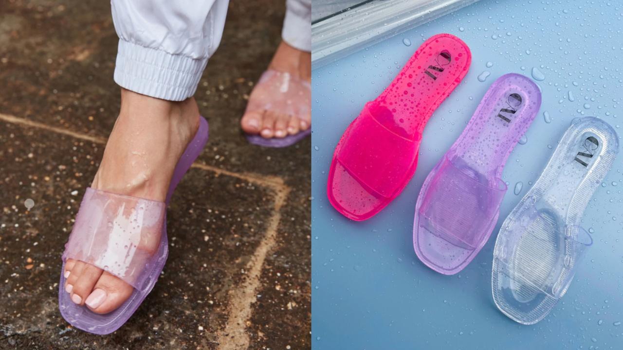 Lilac Aqua FlatsStep into monsoon season with style and confidence with these Aqua Flats. With a reliable grip sole, they offer excellent traction on wet surfaces. Whether you're navigating through rainy streets or strolling in the park, these flats provide the perfect balance of comfort and durability. Embrace the perfect blend of fashion and functionality this season.Get this at thecaistore.comCost: Rs 1299