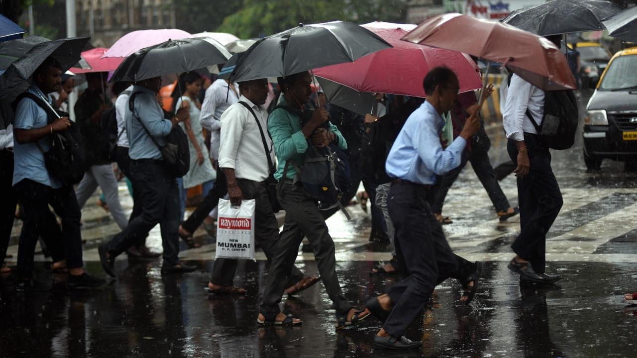 After heavy rainfall lashed parts of Mumbai and Thane on Monday night, the India Meteorological Department's (IMD) Mumbai centre changed the 'orange' alert to 'yellow' alert for the city and its neighbouring district on Tuesday evening