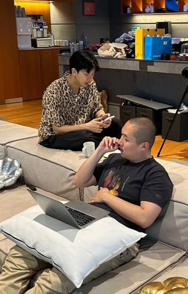 `Expect the unexpected,` is how Namjoon captioned the post. Is he hinting at a new song, military enlistment or just his short hair?