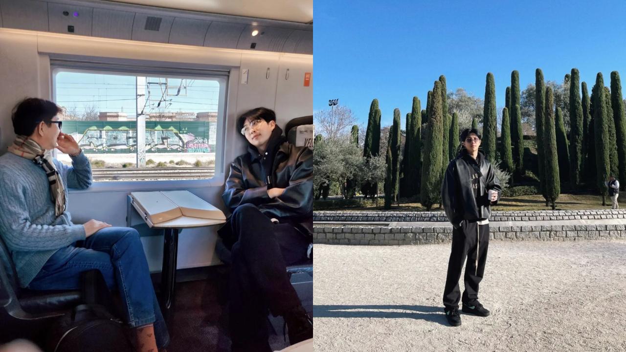 Spending time with one's friends is essential to 'Namjooning.' Laughter and conversations abound as RM rides on a train through Madrid
 