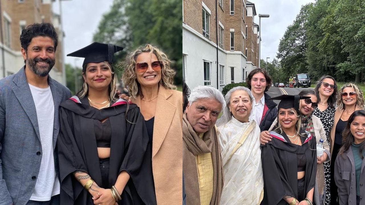 Farhan Akhtar celebrates Shakya's graduation with an iconic family picture