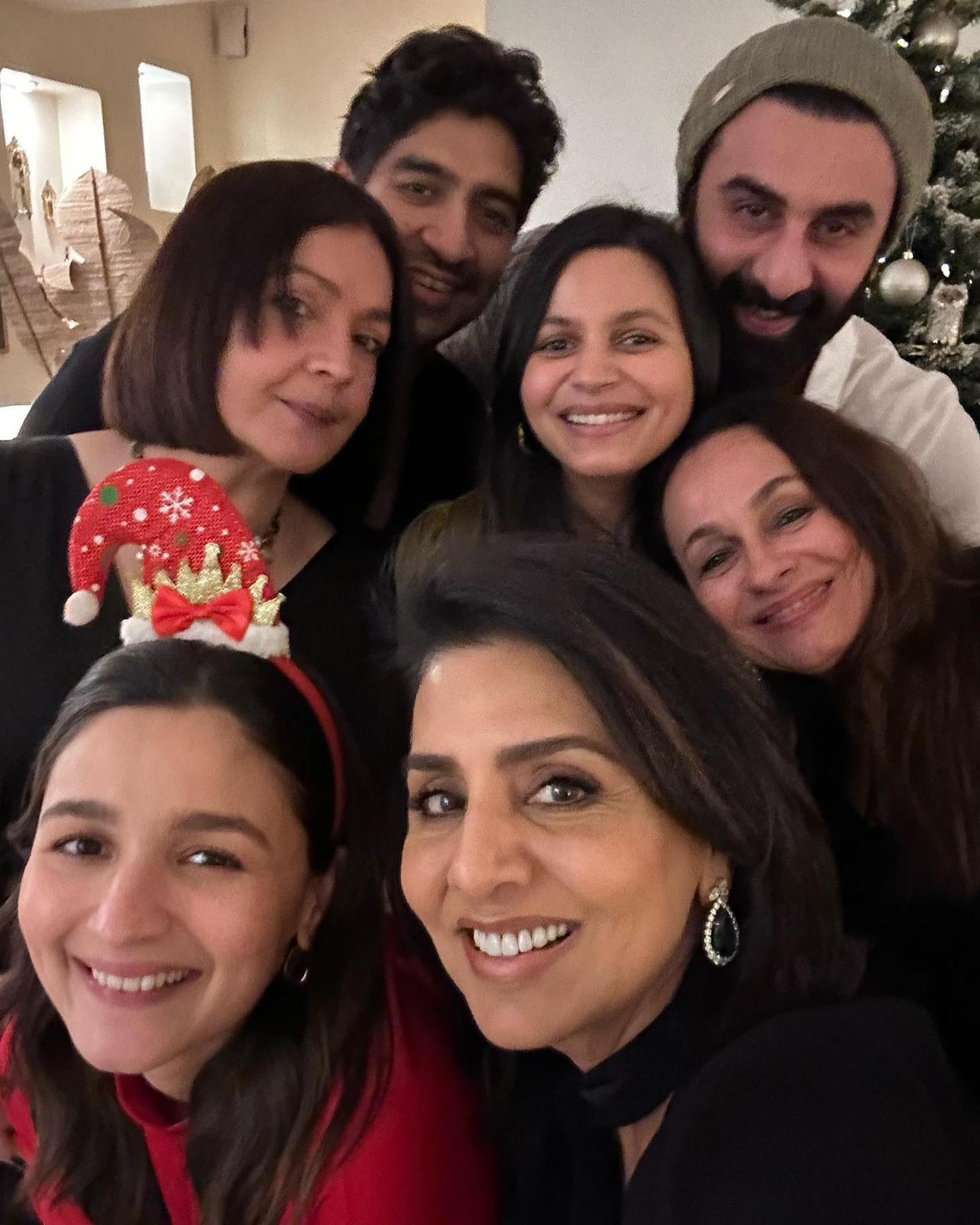 The picture shared by Neetu Kapoor is from Ranbir and Alia's first Christmas together, post marriage 