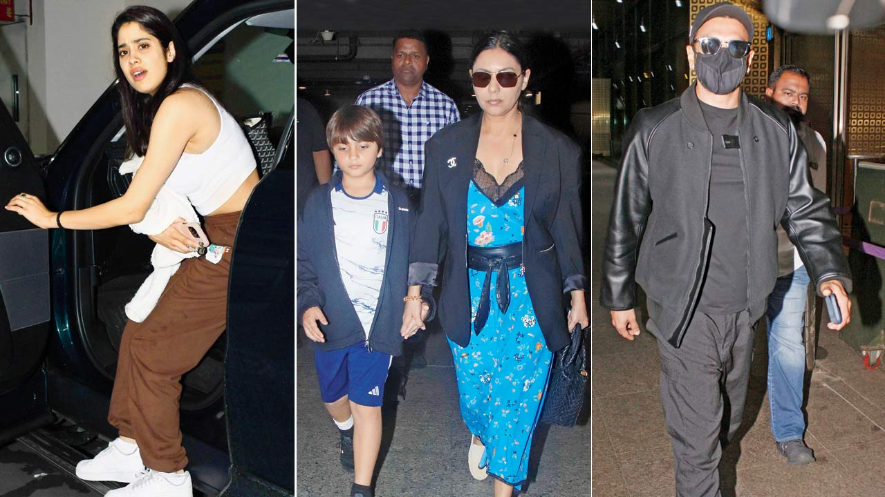 Let me pose: Janhvi Kapoor; Not in the mood: AbRam Khan with mom Gauri; Colour me black: Ranveer Singh