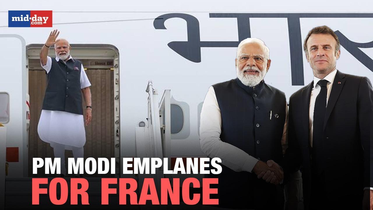 PM Modi France Visit 2023: PM Modi emplanes for France for Bastille Day parade