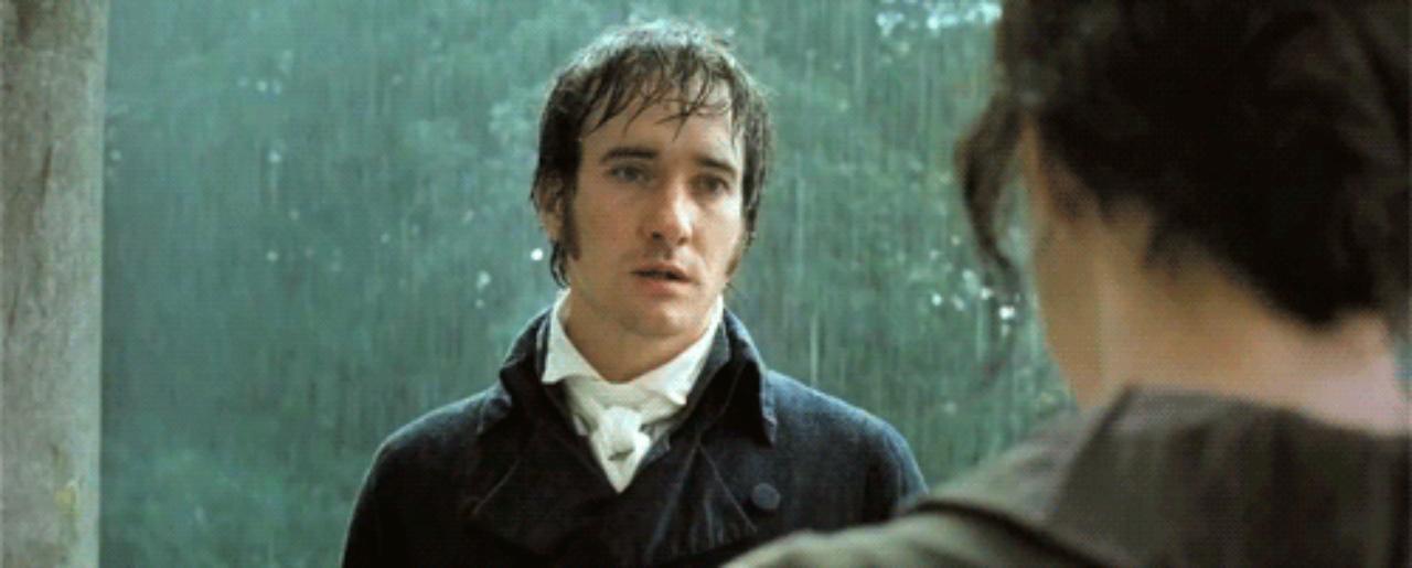 Pride and Prejudice
After months of a love-hate relationship, Mr. Darcy proposes to Elizabeth Bennett on a rainy day