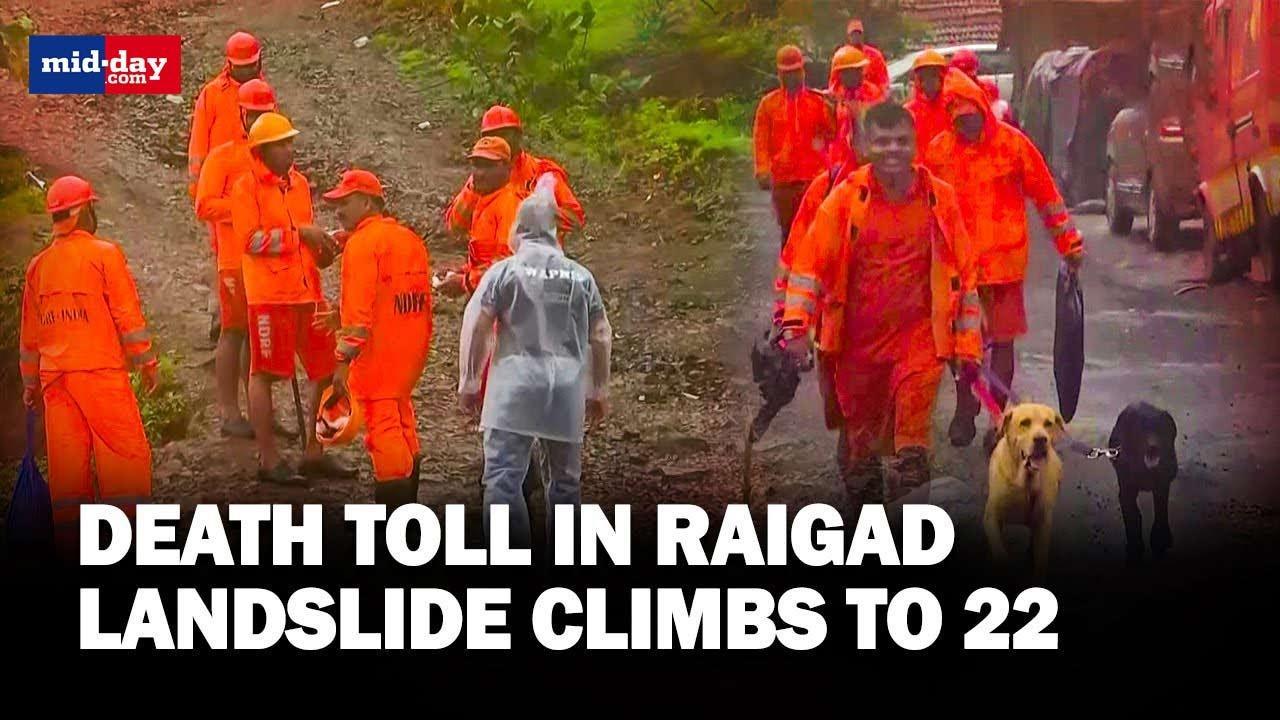 Death toll in Raigad landslide rises to 22, NDRF continues search operations