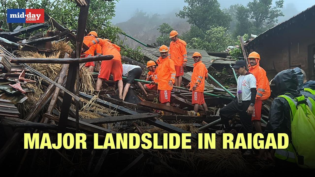 Maharashtra Rains: Landslide in Raigad claims 4 lives, 100 trapped