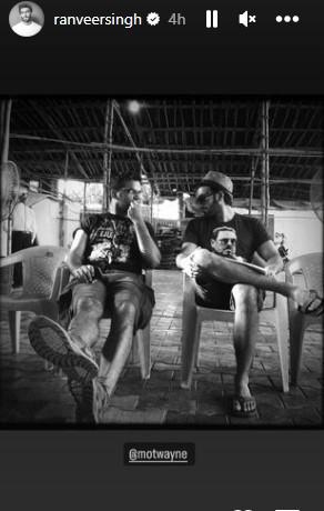 Ranveer also shared a behind-the-scenes shot with director Vikramaditya Motwane