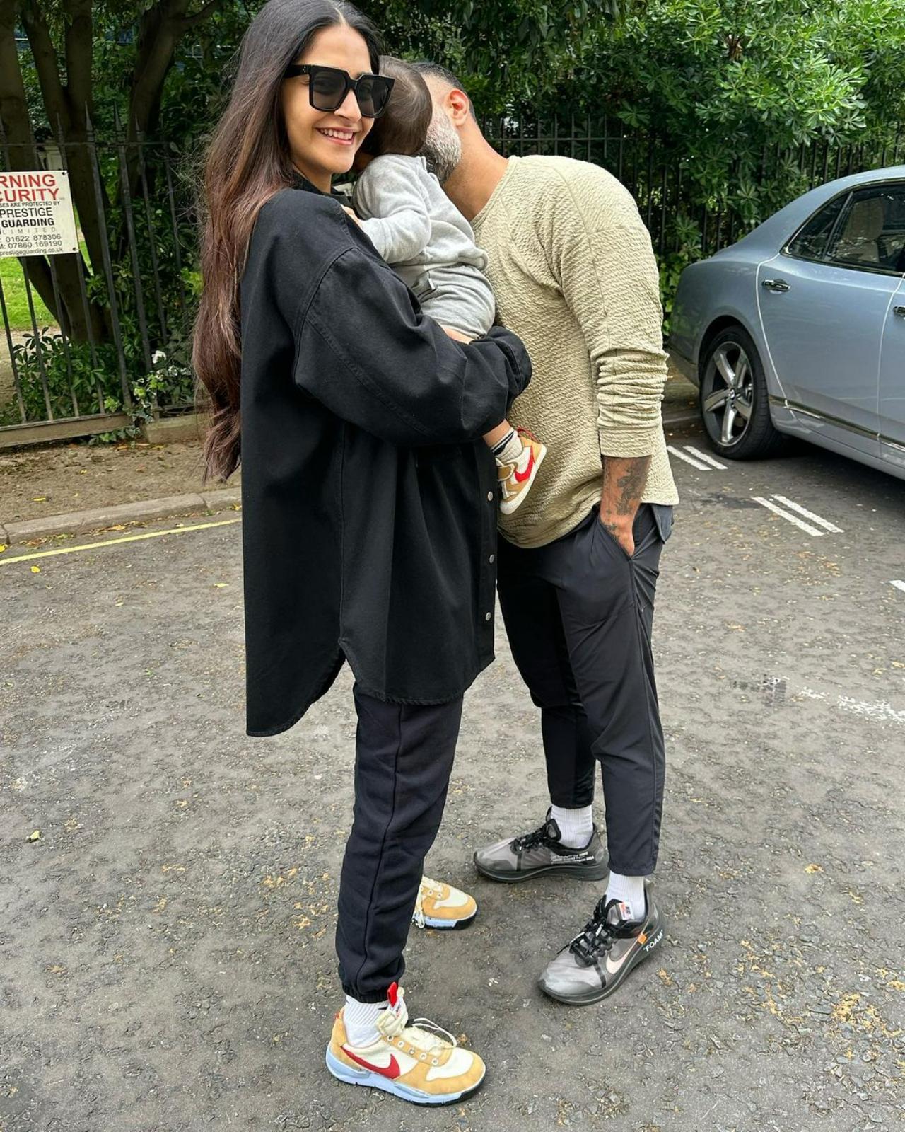 Sonam looks chic in an all-black ensemble complete with sunglasses