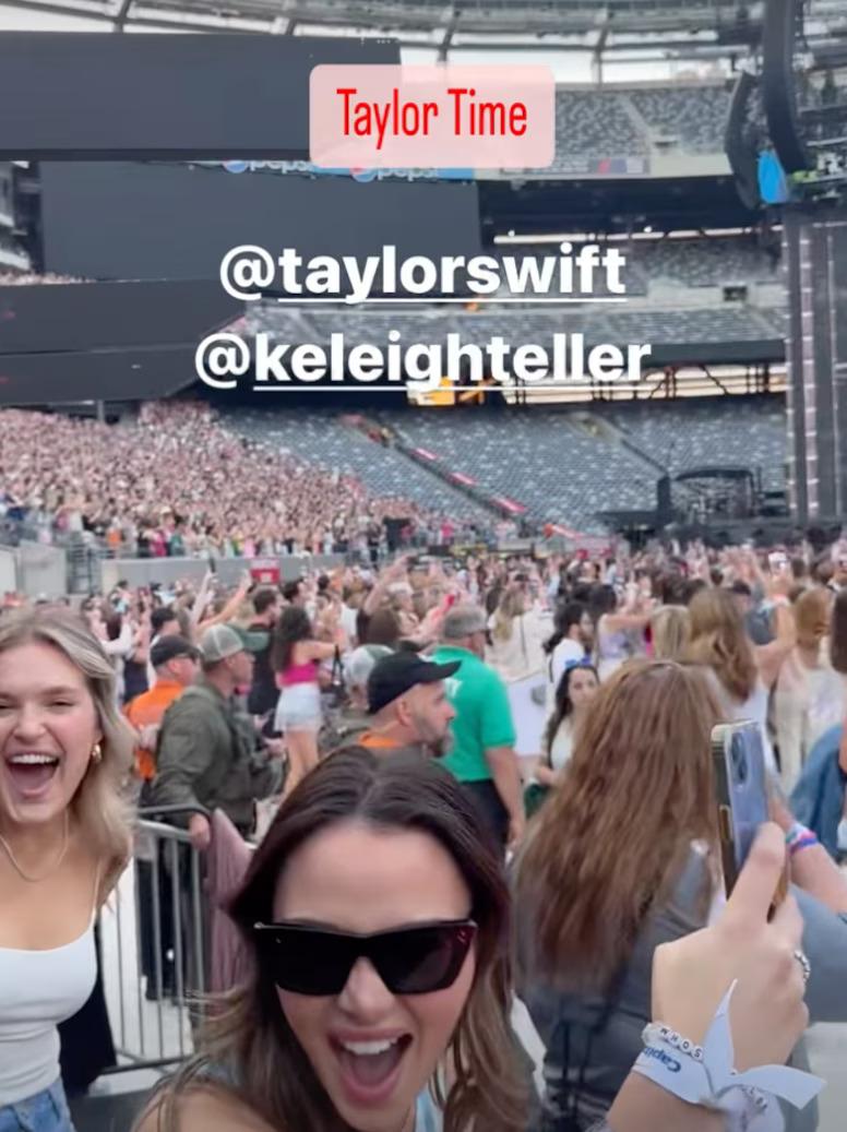 Keleigh Teller shares her 'Taylor Time' attending her tour, after starring in her I Bet You Think About Me video.