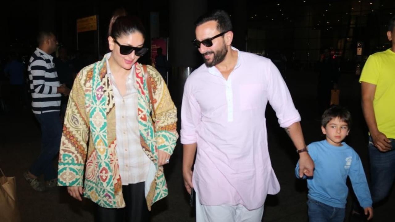 Watch: Kareena Kapoor, Saif Ali Khan's son Taimur speaks in Hindi at the airport as he eyes gulaab jamun