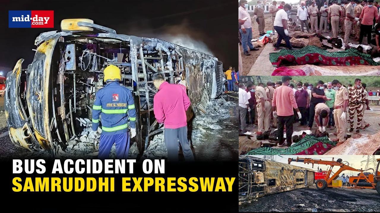 Samruddhi Expressway accident: 25 dead as Pune bound bus catches fire