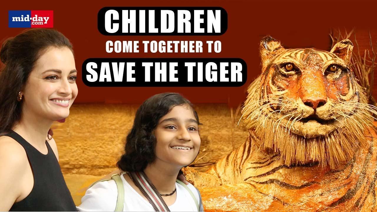 Dia Mirza joins children to save the tiger