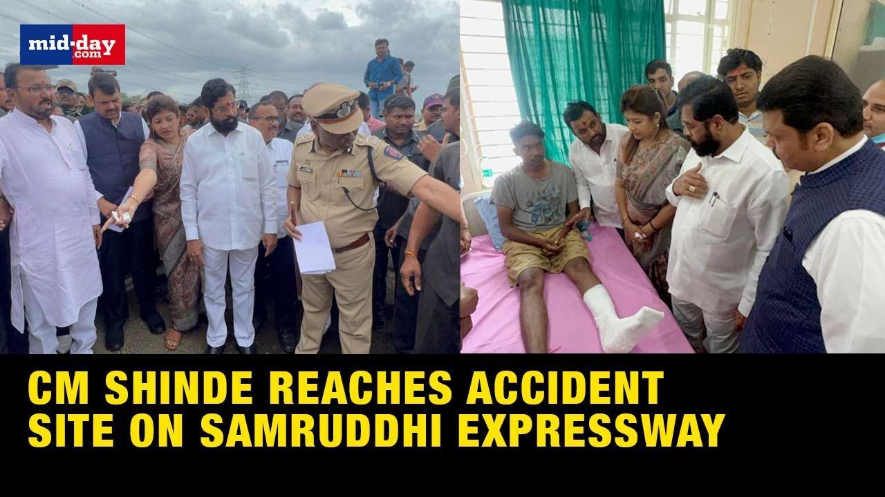 Samruddhi Expressway Accident: CM Shinde, Dy CM Fadnavis reach bus accident site