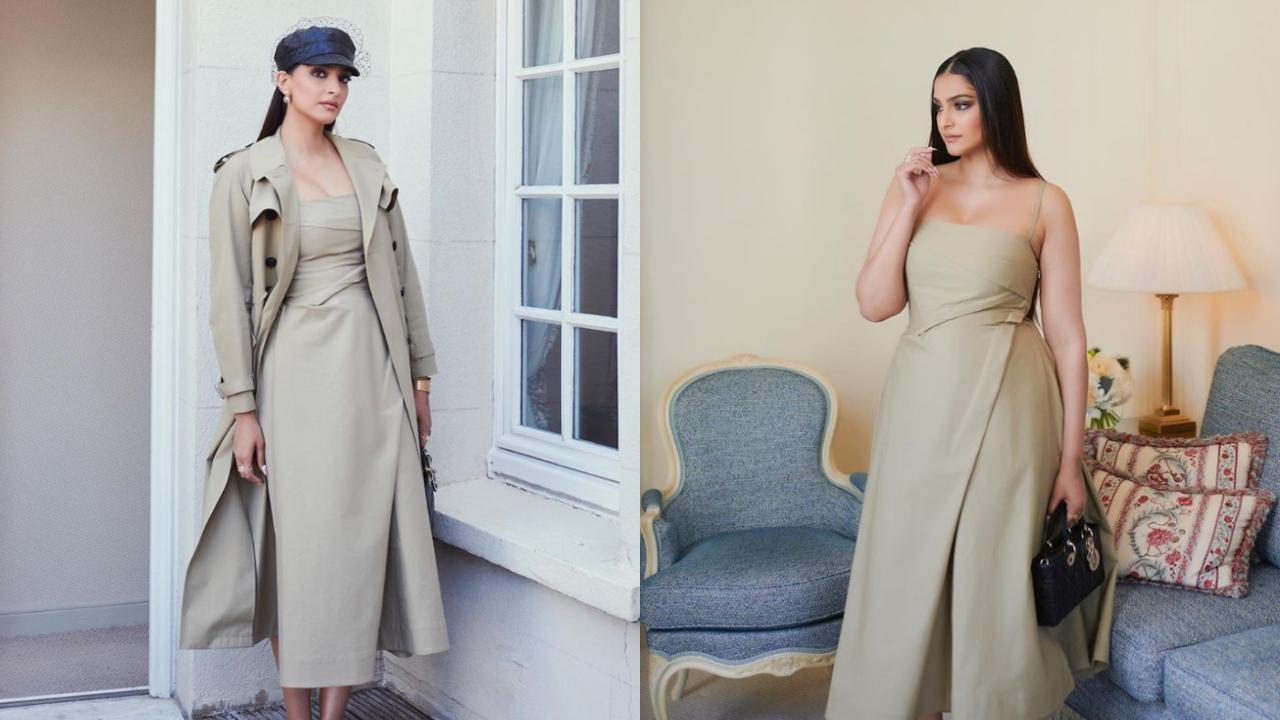 In Pics: Sonam glams up in trench coat dress for Dior's Autumn-Winter show