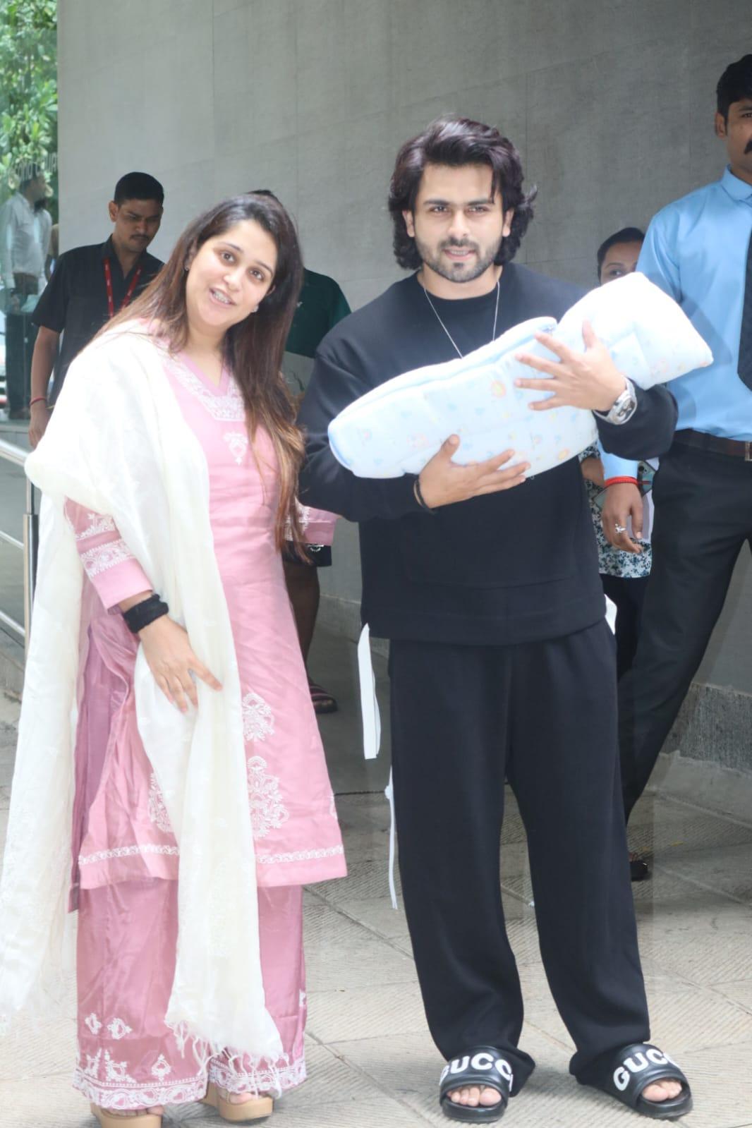 Shoaib Ibrahim and Dipika Kakar were clicked as they were leaving the hospital with their newborn 