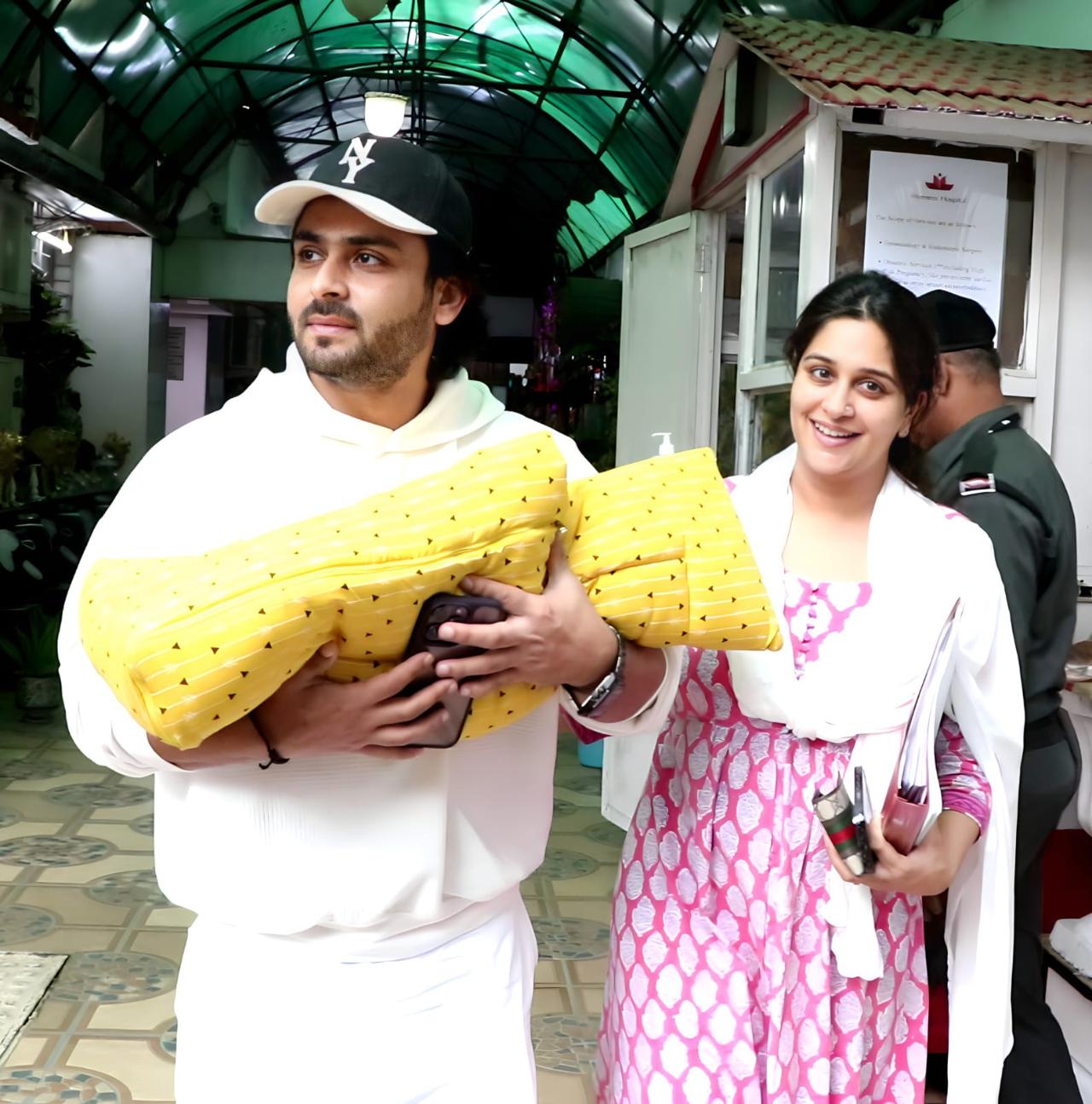 TV actress Dipika Kakar and her husband Shoaib Ibrahim were spotted in the city with their newborn as they took the baby boy for a check-up