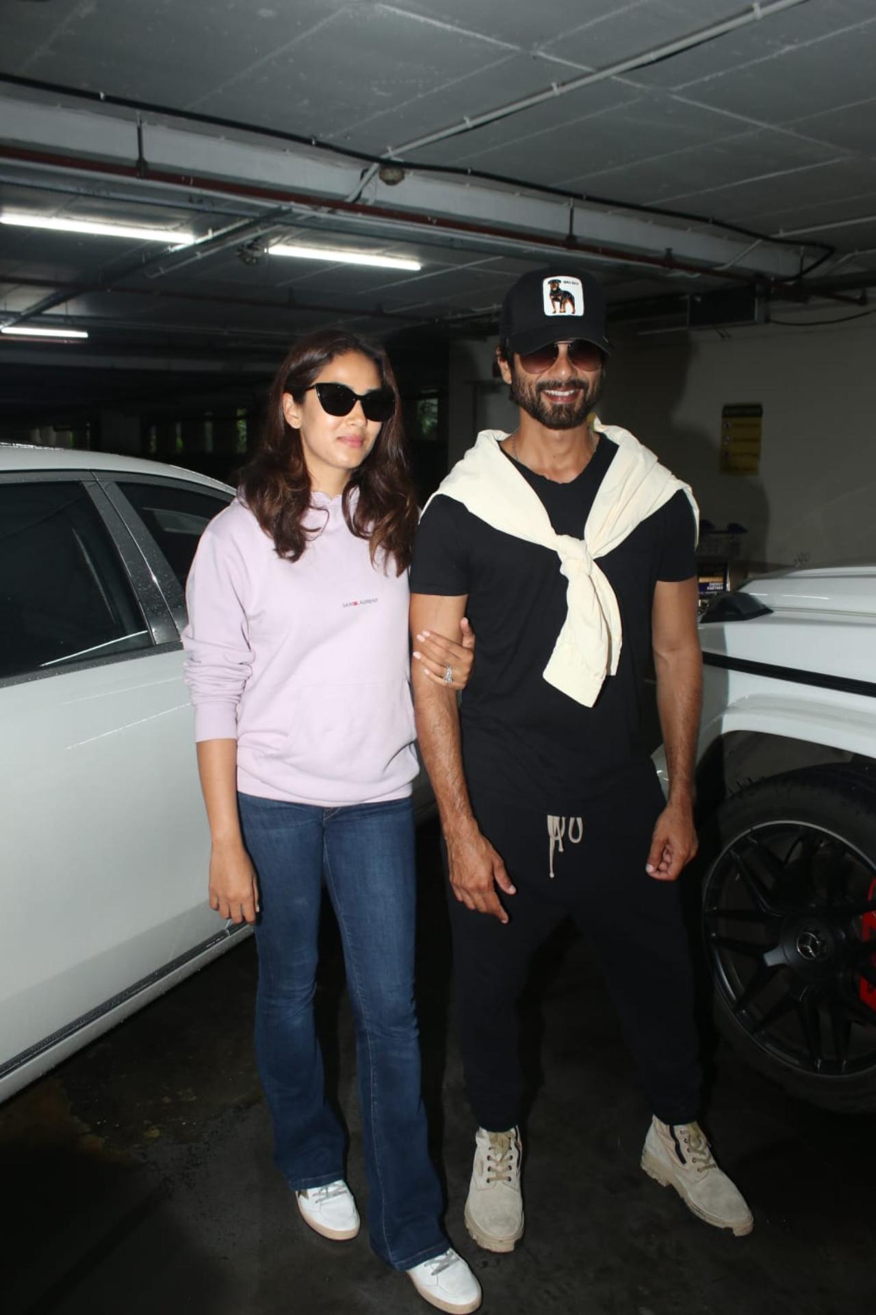 Mira Rajput and Shahid Kapoor were spotted in the city