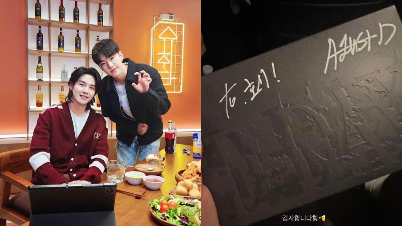 BTS: Suga gifts signed D-DAY album to SEVENTEEN’s Hoshi who thanks him on Instagram