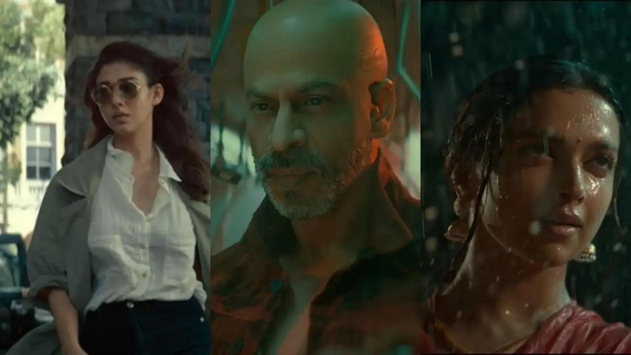 Shah Rukh Khan steals the show once again with his many looks and dialogue. Deepika Padukone makes a special appearance in the film starring Nayanthara, Vijay Sethupathi, Sanya Malhotra. Read More