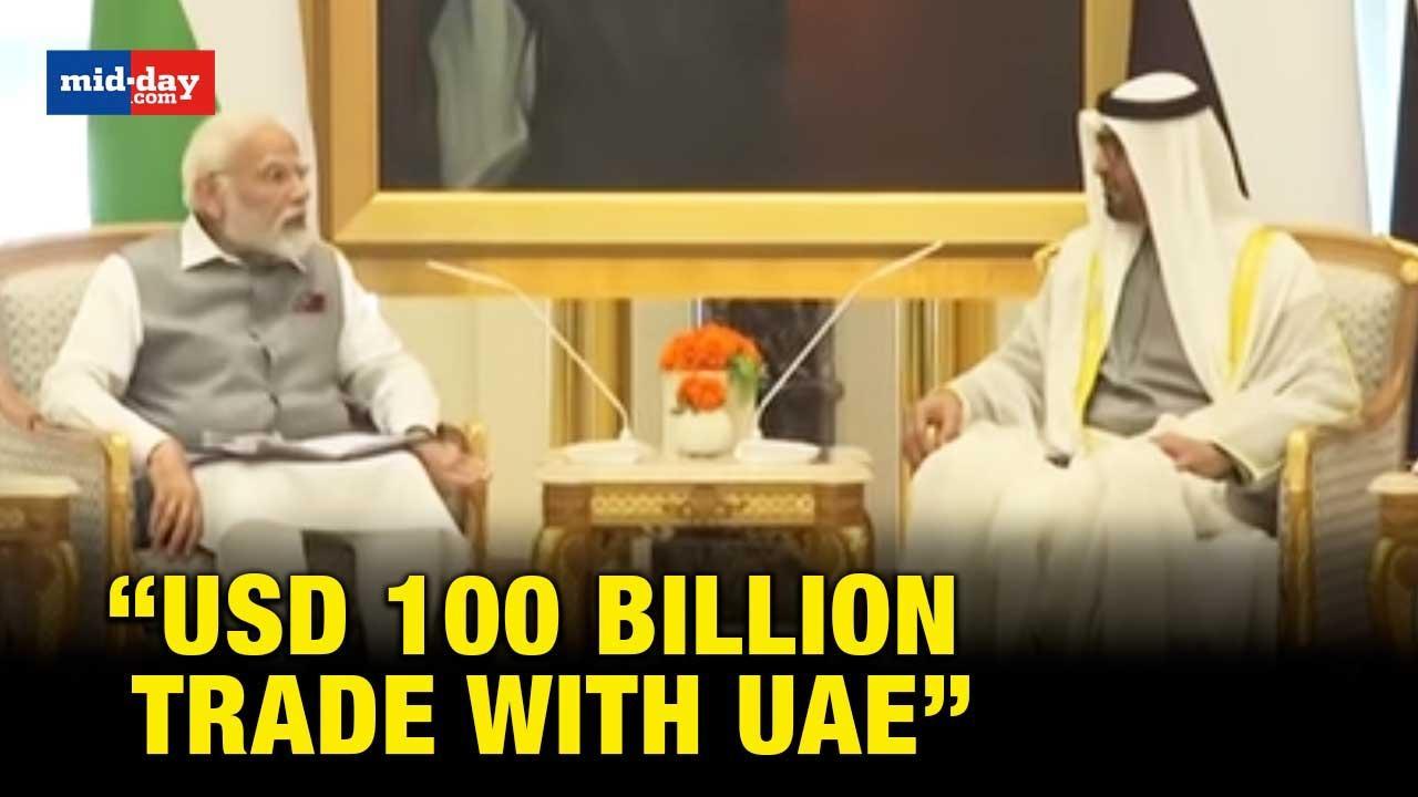 PM Modi UAE Visit 2023: India aims trade target of USD 100 billion with UAE