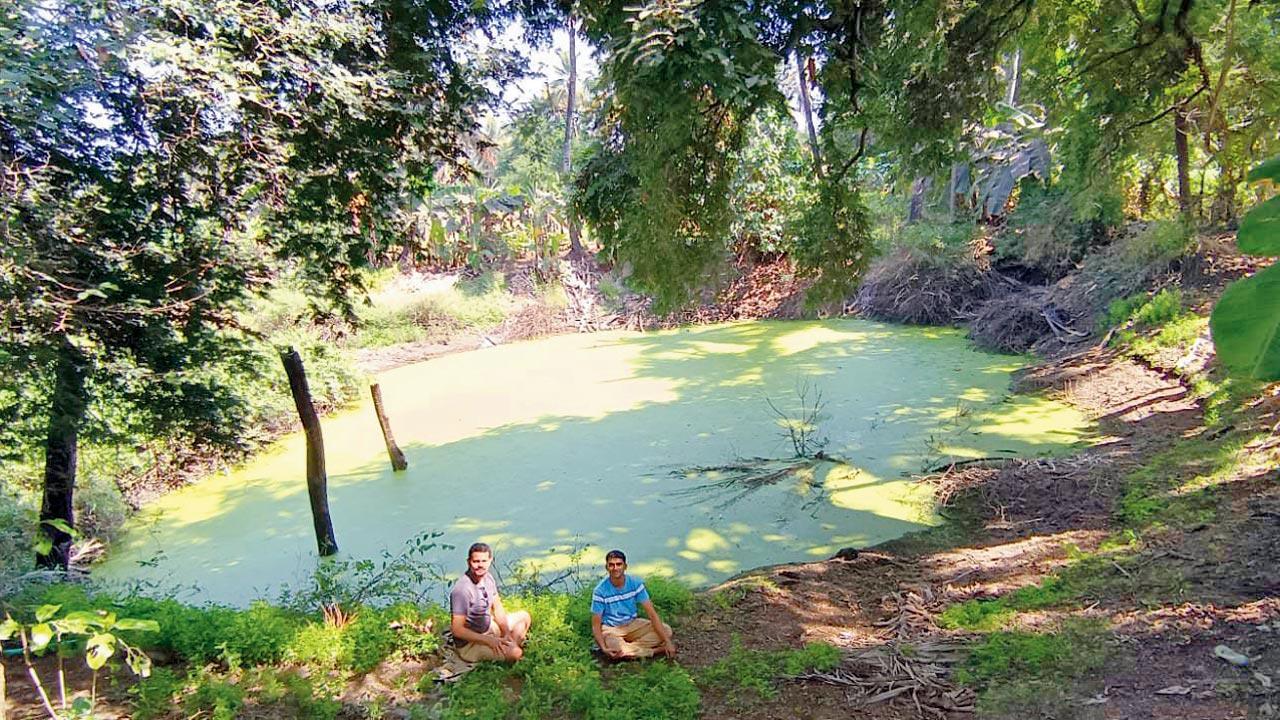 Sachin Marti (in blue), a resident of Bhuigaon, near Nalasopara, has been leading a movement to protect and preserve the local water bodies called bavkhal, which are 200-year-old manmade water systems that help recharge the groundwater. The bavkhal also acts as a natural flood-control system