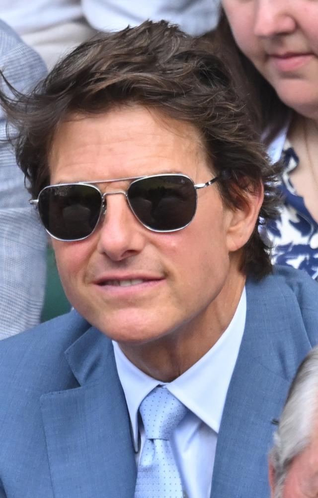Mission: Impossible Star Tom Cruise looks thoroughly engrossed in the play on the grass courts!