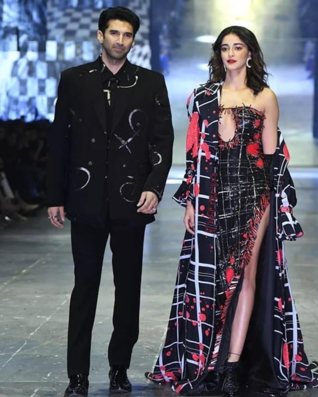 Ananya and Aditya had all heads turning when they walked together at the Lakme fashion week 