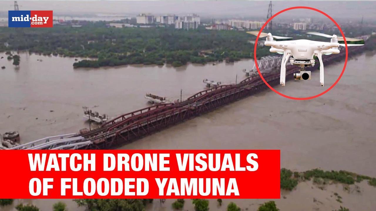 Delhi Rains: Drone visuals show flooded Yamuna; water level expected to recede