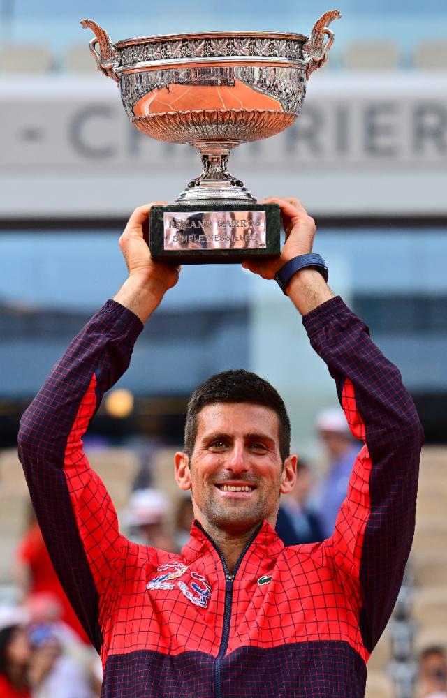 Serbia`s Novak Djokovic created history as he defeated Casper Ruud 7-6(1), 6-3, 7-5 to win his third French Open title and 23rd Grand Slam title.