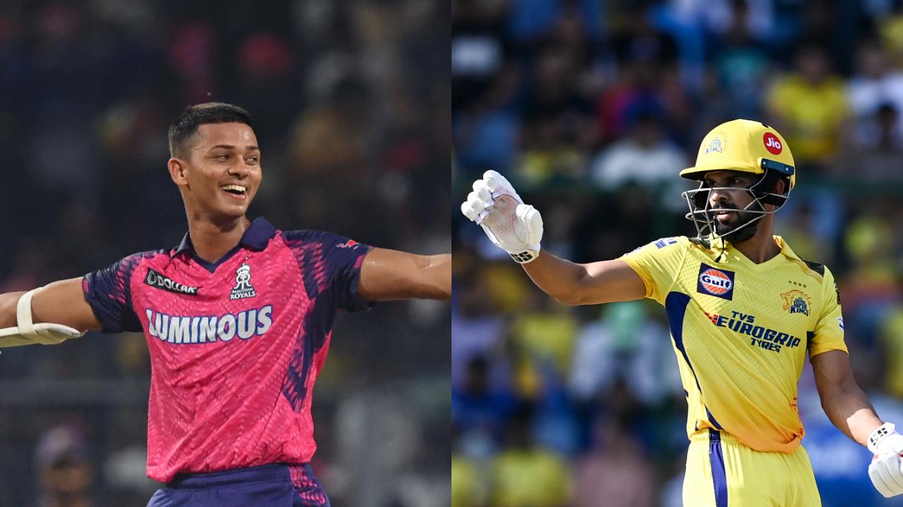 Youngster Yashasvi Jaiswal, who broke several records in IPL 2023 with his splendid performance, received his maiden Test call-up. Ruturaj Gaikwad, too, has been included in the Test squad for the first time. Both of them were stand-by players during WTC final. (Pic: AFP)