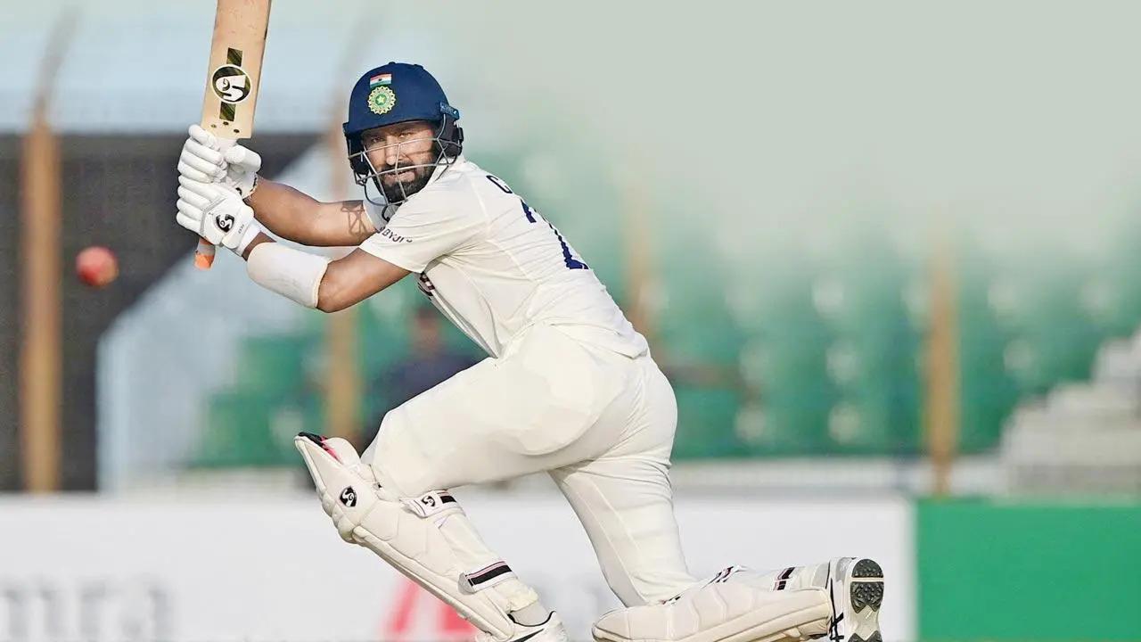 Veteran batter Cheteshwar Pujara, who has scored 7195 runs in 103 Test matches, was dropped from the Indian squad for Windies tour due to poor form in recent matches. His exclusion from the Test squad remains a talking point among cricket experts and fans. (Pic: Getty Images)