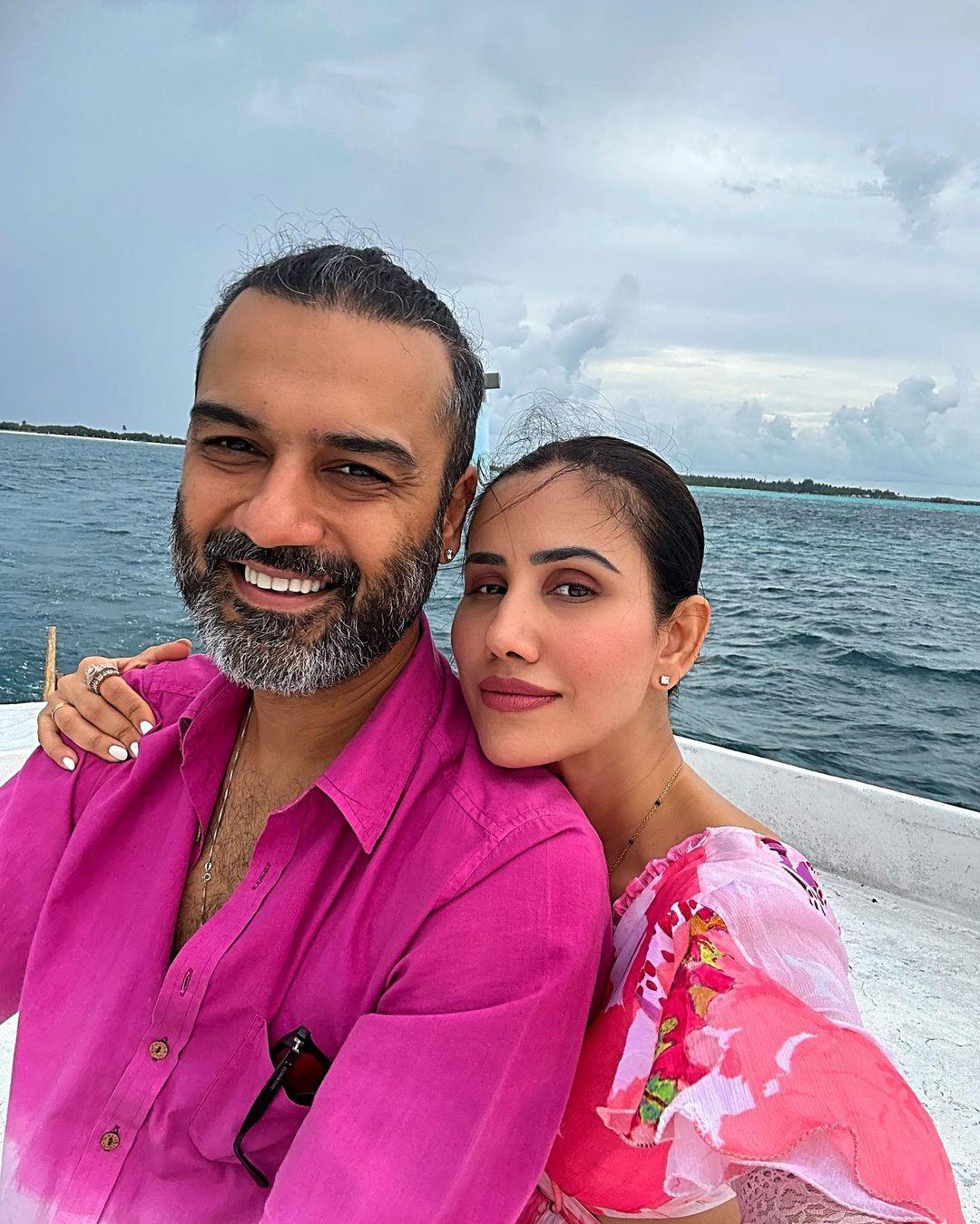 The couple had been dating for quite some time and exchanged vows at a Gurdwara in Santa Cruz West in Mumbai on June 7. On her wedding day, Sonnalli wore a pastel pink saree, and she is continuing the chromatic theme on her honeymoon!